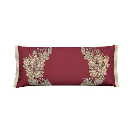 Morris & Co Honeysuckle & Tulip Cushion 70X30cm Red and Gold Morris & Co Honeysuckle & Tulip Cushion 70X30cm Red and Gold