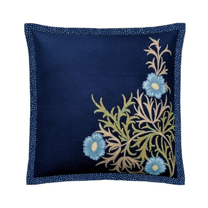 Morris & Co Seaweed Cushion 50X50cm Cobalt Morris & Co Seaweed Cushion 50X50cm Cobalt