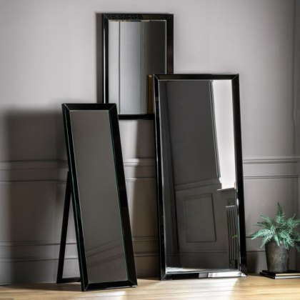 Gallery Direct Luna Black Leaner Mirror Gallery Direct Luna Black Leaner Mirror