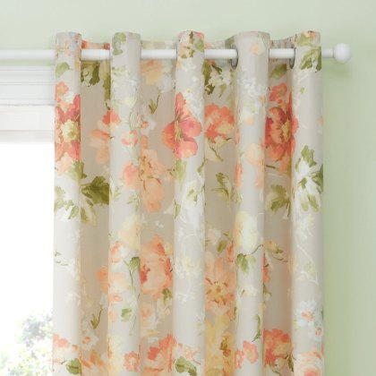 D&D Flourette Natural Ready Made Curtains