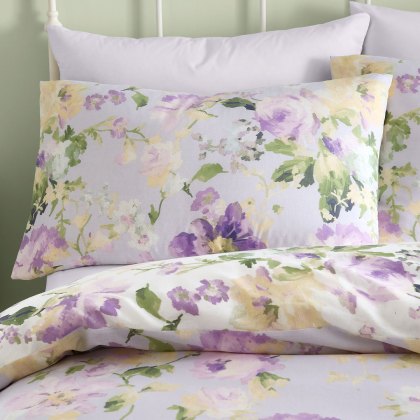 D&D Flourette Lilac Duvet Cover Set