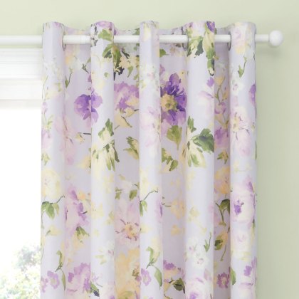 D&D Flourette Lilac Ready Made Curtains