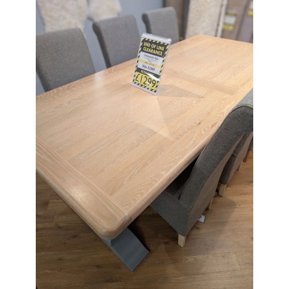 Chatsworth Oak 2.2m Dining Table & 6 Chairs - EX DISPLAY