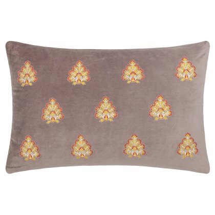 Paoletti Rennes Taupe Embroidered Cushion