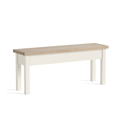 Cottage Collection Shallow Storage Bench in Coconut Cottage Collection Shallow Storage Bench in Coconut