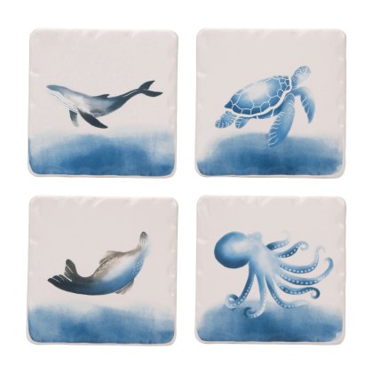 The Coast Set of 4 Ceramic Coasters The Coast Set of 4 Ceramic Coasters