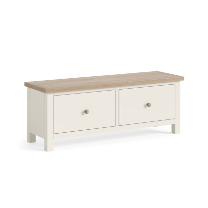Cottage Collection Large 2 Drawer Bench in Coconut Cottage Collection Large 2 Drawer Bench in Coconut