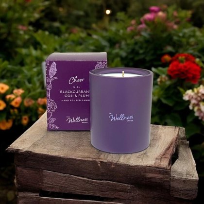 Potters Crouch Wellness Cheer Blackcurrant, Goji & Plum Glass Candle Potters Crouch Wellness Cheer Blackcurrant, Goji & Plum Glass Candle