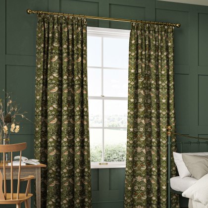 William Morris at Home Strawberry Thief Nettle Curtains William Morris at Home Strawberry Thief Nettle Curtains