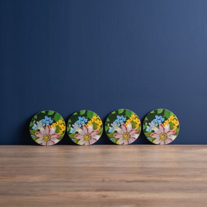 Creative Tops Floral Set of 4 Round Coasters Creative Tops Floral Set of 4 Round Coasters