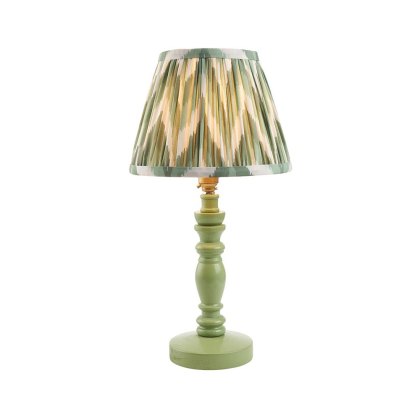 Endon Cotswold Green Bilbury Lamp & 20cm Cotswold Green Zigzag Shade Endon Cotswold Green Bilbury Lamp & 20cm Cotswold Green Zigzag Shade