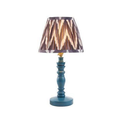 Endon Marlin Blue Bilbury Lamp & 20cm Pearl Grey Zigzag Shade Endon Marlin Blue Bilbury Lamp & 20cm Pearl Grey Zigzag Shade