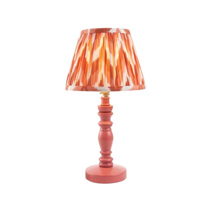 Endon Pink Clay Bilbury Lamp & 20cm Apricot Orange Zigzag Shade Endon Pink Clay Bilbury Lamp & 20cm Apricot Orange Zigzag Shade