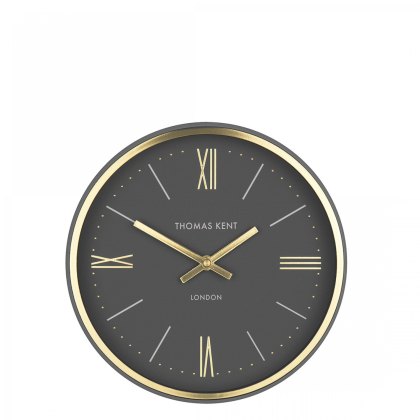 Thomas Kent 10" Hampton Wall Clock Charcoal Thomas Kent 10" Hampton Wall Clock Charcoal