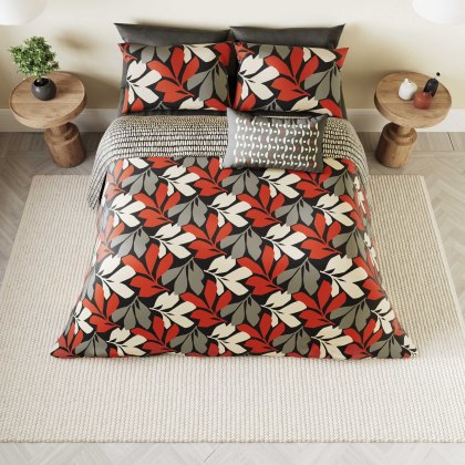 Helena Springfield Otto Duvet Cover Set Scarlet & Natural Helena Springfield Otto Duvet Cover Set Scarlet & Natural