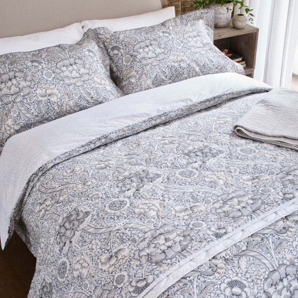 Morris & Co Grey Wandle Duvet Cover Set Double Morris & Co Grey Wandle Duvet Cover Set Double