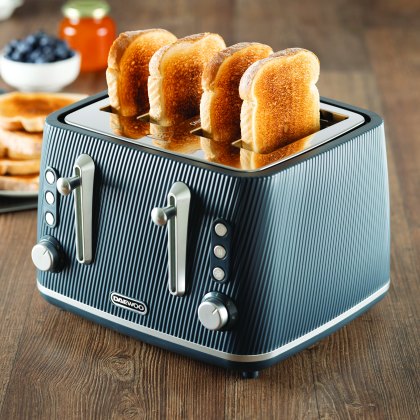 Daewoo Cascade 4 Slice Toaster Navy Daewoo Cascade 4 Slice Toaster Navy