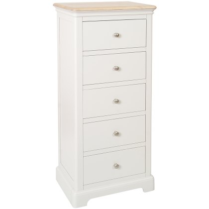 Broadway 5 Drawer Tallboy in Grey Mist Broadway 5 Drawer Tallboy in Grey Mist