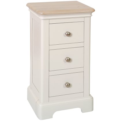 Broadway 3 Drawer Compact Bedside Table in Grey Mist Broadway 3 Drawer Compact Bedside Table in Grey Mist