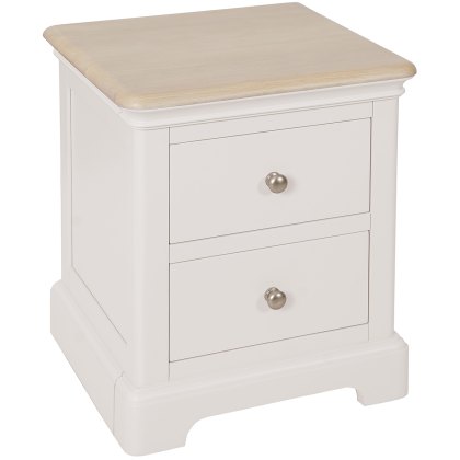 Broadway 2 Drawer Bedside Table in Grey Mist Broadway 2 Drawer Bedside Table in Grey Mist