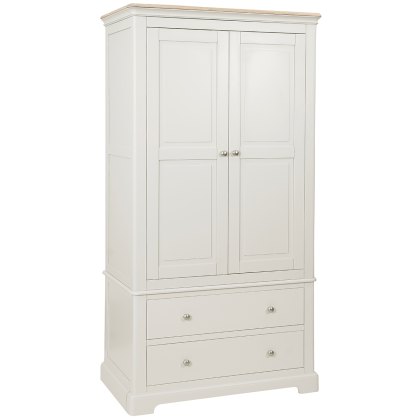 Broadway 2 Drawer Double Gents Wardrobe in Grey Mist Broadway 2 Drawer Double Gents Wardrobe in Grey Mist