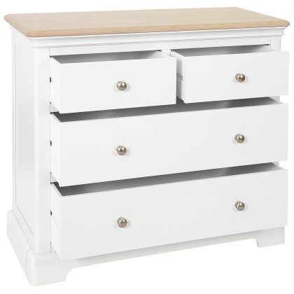 Broadway 2 Over 2 Drawer Chest in White Broadway 2 Over 2 Drawer Chest in White