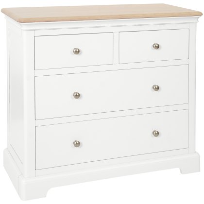 Broadway 2 Over 2 Drawer Chest in White Broadway 2 Over 2 Drawer Chest in White