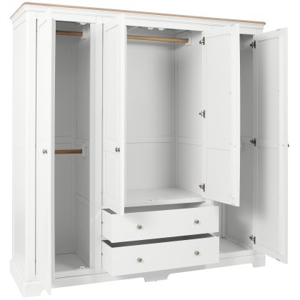 Broadway Quadrouple Wardrobe in White Broadway Quadrouple Wardrobe in White