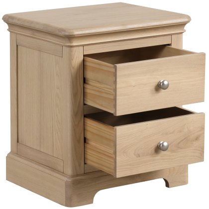 Broadway 2 Drawer Bedside Table in Oak Broadway 2 Drawer Bedside Table in Oak