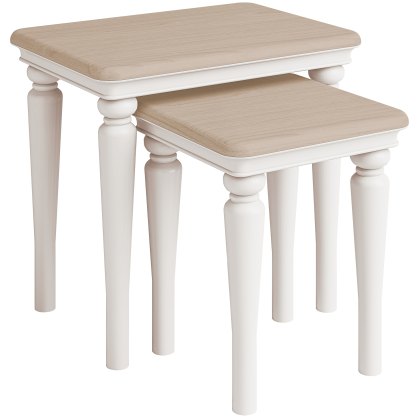 Broadway Nest of 2 Tables in Grey Mist Broadway Nest of 2 Tables in Grey Mist