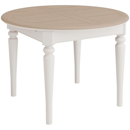 Broadway Round Extending Dining Table & 4 Chairs in Grey Mist Broadway Round Extending Dining Table & 4 Chairs in Grey Mist