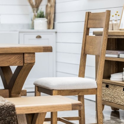 Manor Oak Slatted Back Dining Chair Manor Oak Slatted Back Dining Chair