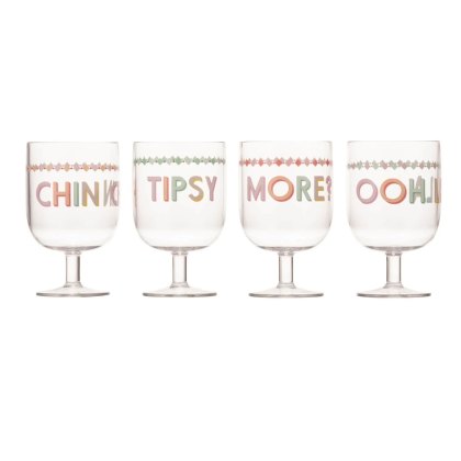Yvonne Ellen Set Of 4 Picnic Wine Glasses Yvonne Ellen Set Of 4 Picnic Wine Glasses