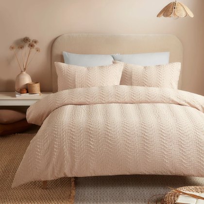 Serene Natural Embossed Curve Duvet Set Serene Natural Embossed Curve Duvet Set