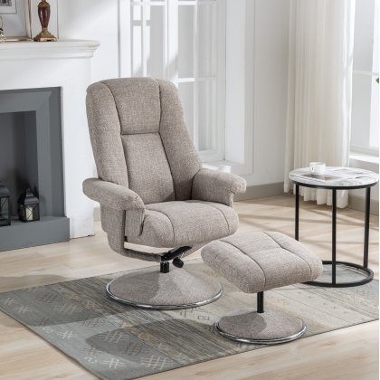 Denver Chair and Stool Set in Chacha Oat Denver Chair and Stool Set in Chacha Oat