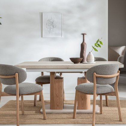 Arlo 1.6m Extending Dining Table & 4 Leo Chairs Arlo 1.6m Extending Dining Table & 4 Leo Chairs