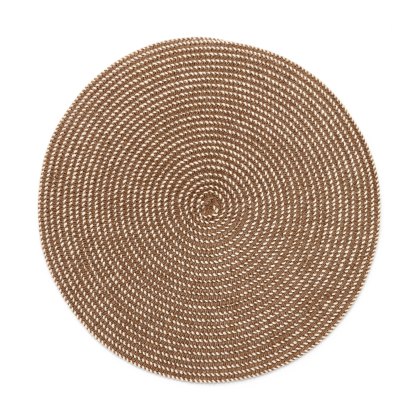 Denby Brown Cotton Round Set of 4 Placemats Denby Brown Cotton Round Set of 4 Placemats