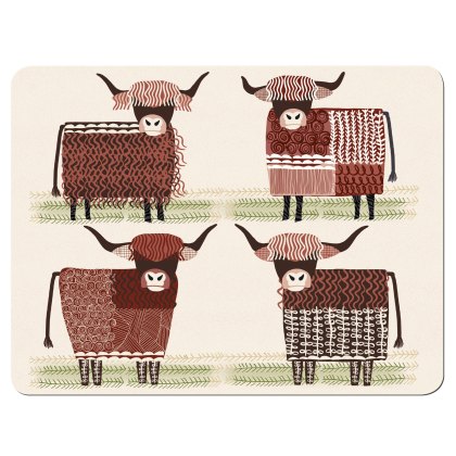 Denby Highland Cow Set of 6 Placemats Denby Highland Cow Set of 6 Placemats