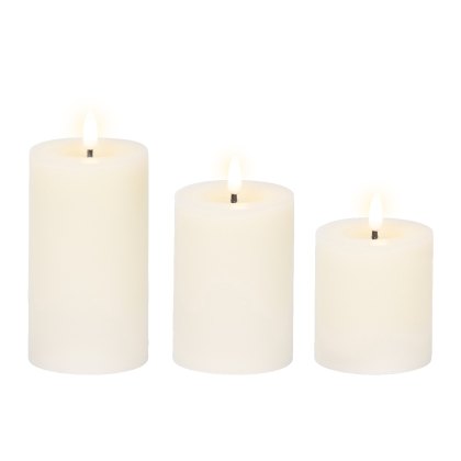 Kaemingk Set of 3 White LED Candles Kaemingk Set of 3 White LED Candles