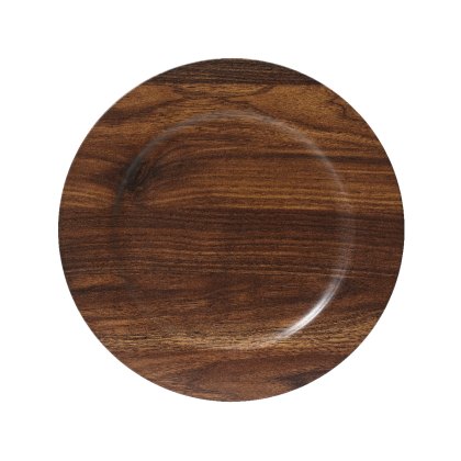 Kaemingk Wood Look Deco Plate Kaemingk Wood Look Deco Plate