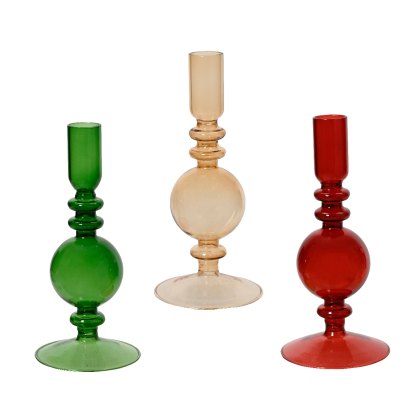 Kaemingk Glass Bauble Candle Stick Kaemingk Glass Bauble Candle Stick