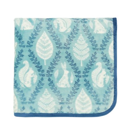 Helena Springfield - Harvest Moon Collection - Woodland Trellis Fleece Blue Throw Helena Springfield - Harvest Moon Collection - Woodland Trellis Fleece Blue Throw