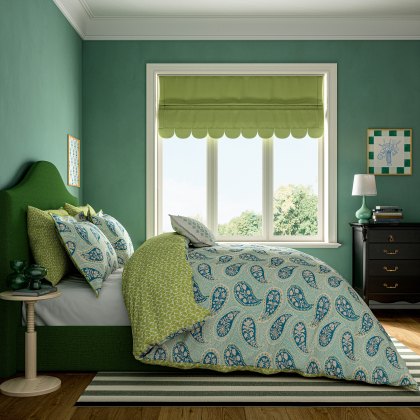 Land & Shore Melody Green Duvet Cover Set Land & Shore Melody Green Duvet Cover Set