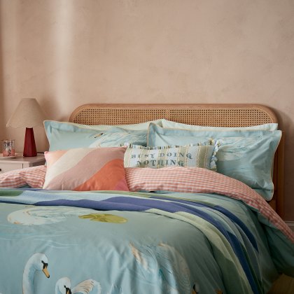 Yvonne Ellen Sister Swans Aqua Duvet Cover Set Yvonne Ellen Sister Swans Aqua Duvet Cover Set