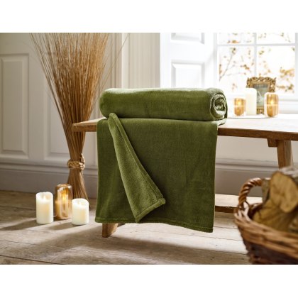 Deyongs Snuggle Touch Throw Khaki Deyongs Snuggle Touch Throw Khaki