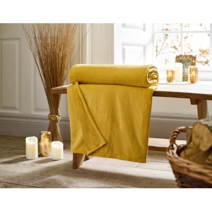 Deyongs Snuggle Touch Throw Ochre Deyongs Snuggle Touch Throw Ochre