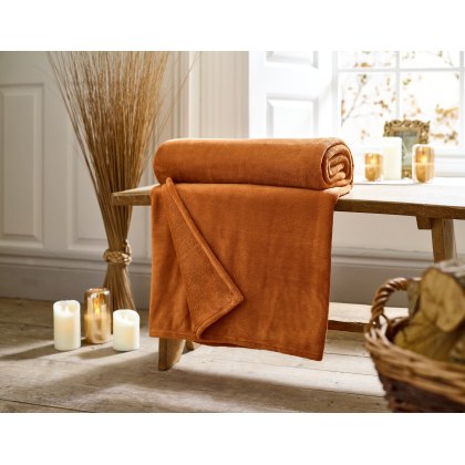 Deyongs Snuggle Touch Throw Rust Deyongs Snuggle Touch Throw Rust