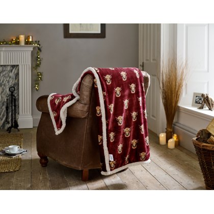 Deyongs Sherpa Fleece Throw Highland Cows Deyongs Sherpa Fleece Throw Highland Cows
