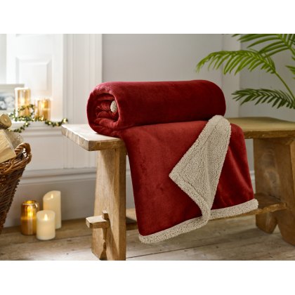 Deyongs Hazelwood Sherpa Throw Wine Deyongs Hazelwood Sherpa Throw Wine