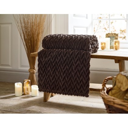 Deyongs Tadcaster Fleece Throw Chocolate Deyongs Tadcaster Fleece Throw Chocolate
